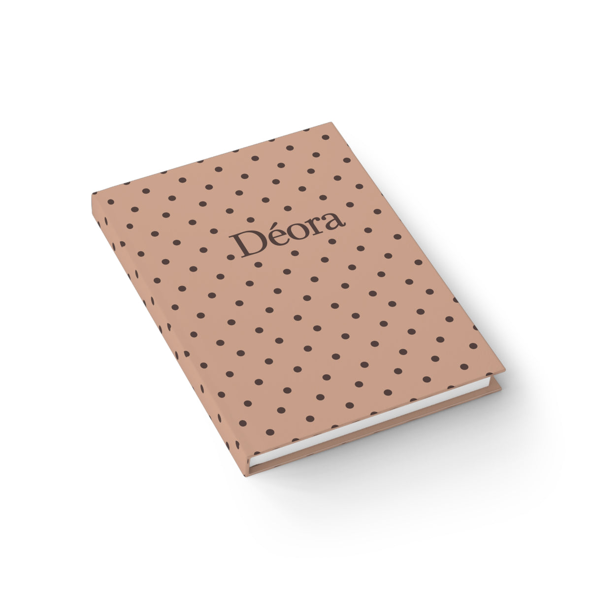 Polka Dot Personalized Journal — 'Déora' Ruled Notebook